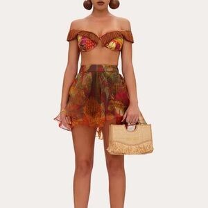 Andrea Iyamah Multicolor High Waist Shorts